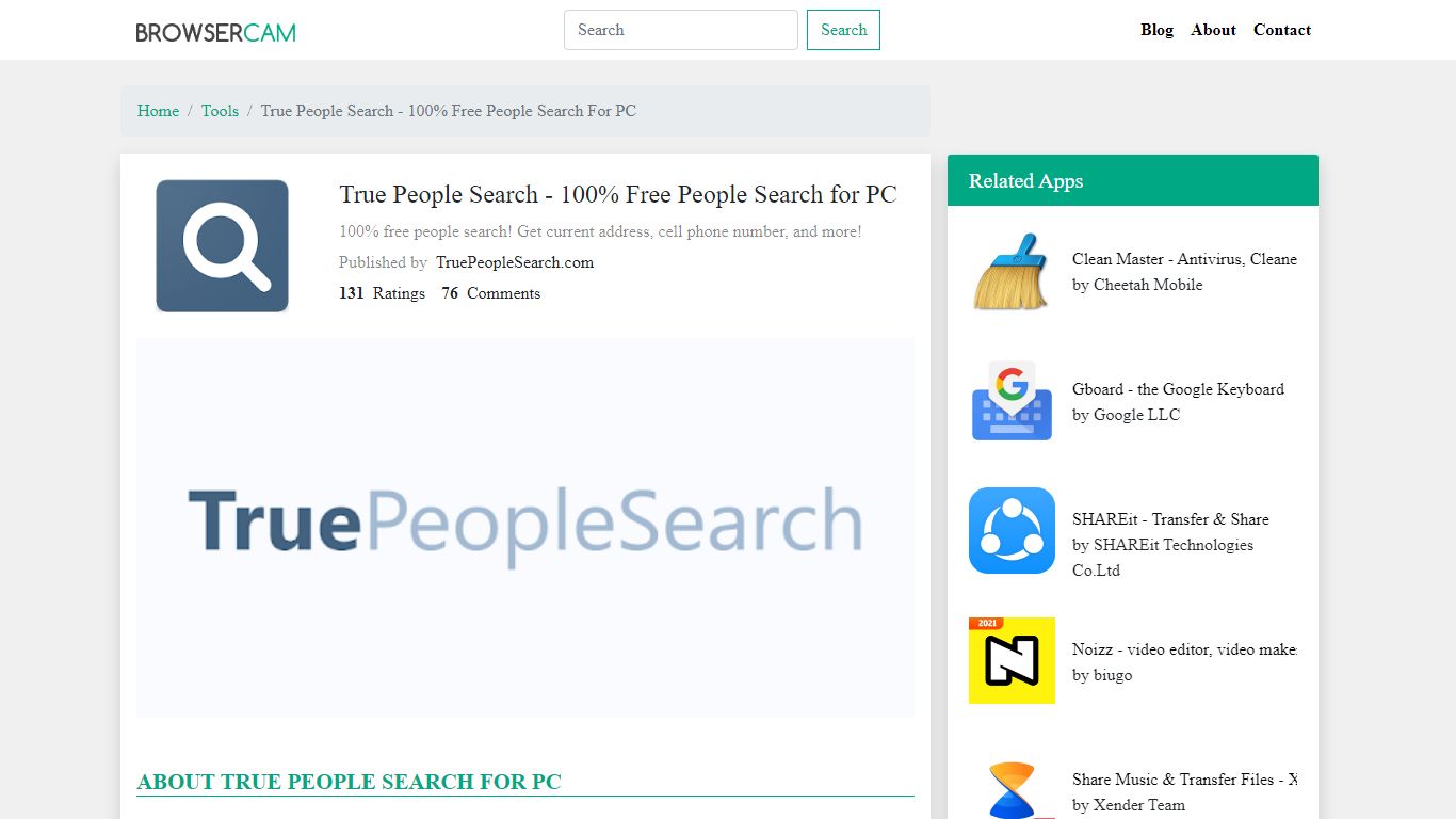 True People Search - 100% Free People Search for PC